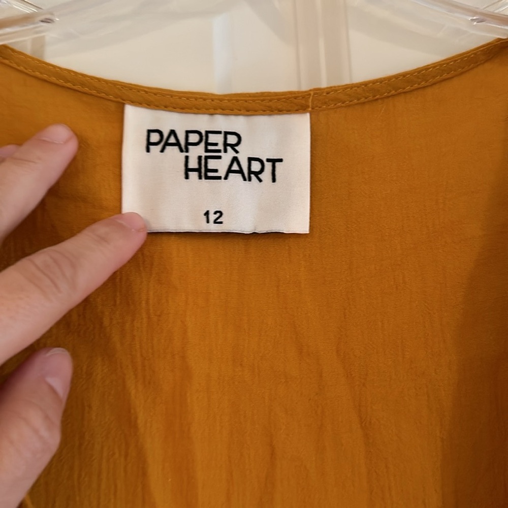 Paper heart marigold wrap dress - Picture 2 of 6